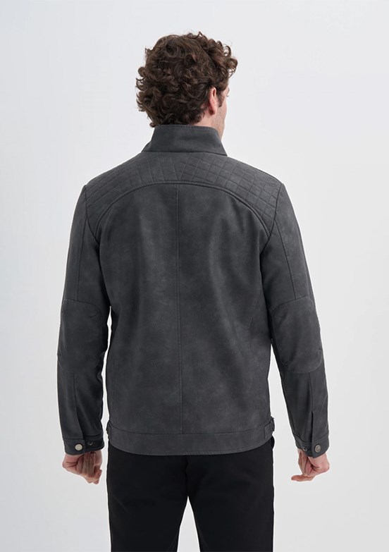 CAZADOR Gri Erkek PU Mont