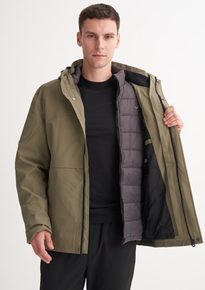 CAZADOR Caz 1329 Erkek Yeşil Fermuarlı Mont