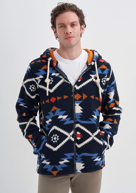 CAZADOR Caz 5094 Erkek Lacivert Kapüşonlu Sweatshirt