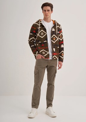 CAZADOR Caz 5094 Erkek Yeşil Kapüşonlu Sweatshirt