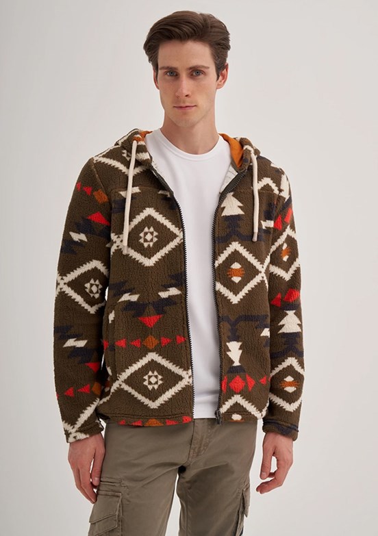 CAZADOR Caz 5094 Erkek Yeşil Kapüşonlu Sweatshirt