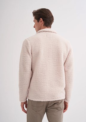 CAZADOR Beyaz Erkek Dik Yaka Sweatshirt