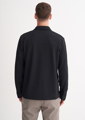 CAZADOR Caz 5349 Erkek Lacivert Polo Yaka Sweatshirt