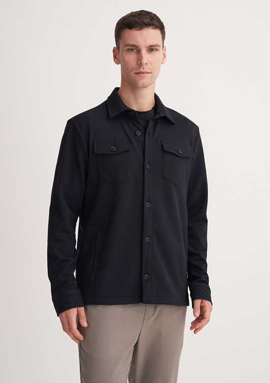 CAZADOR Caz 5349 Erkek Lacivert Polo Yaka Sweatshirt