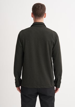 CAZADOR Caz 5349 Erkek Yeşil Polo Yaka Sweatshirt