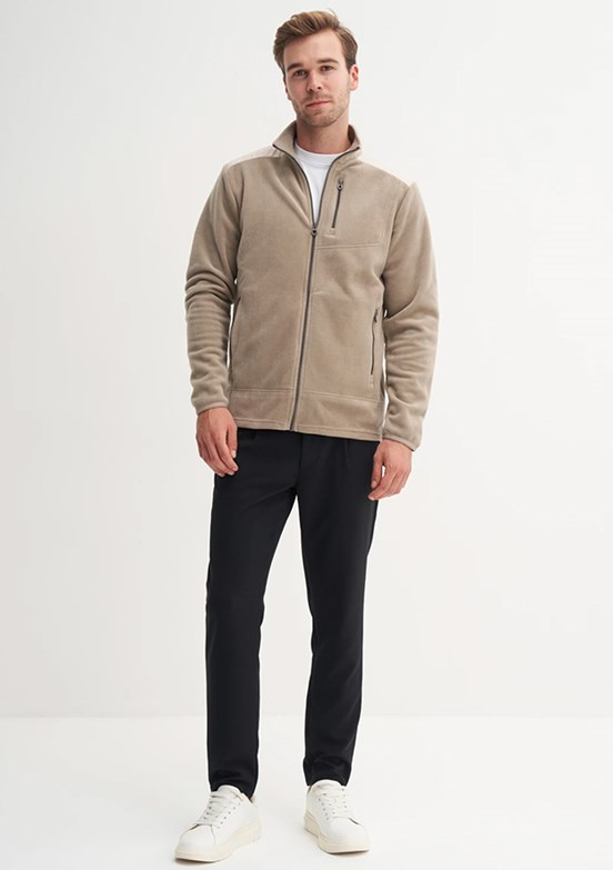 CAZADOR Caz 5365 Erkek Bej Dik Yaka Sweatshirt