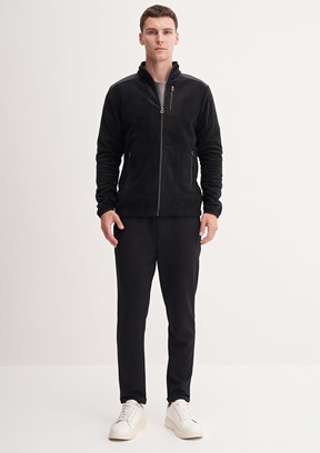CAZADOR Caz 5365 Erkek Siyah Dik Yaka Sweatshirt