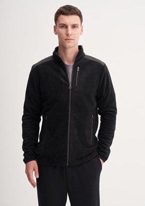 CAZADOR Caz 5365 Erkek Siyah Dik Yaka Sweatshirt