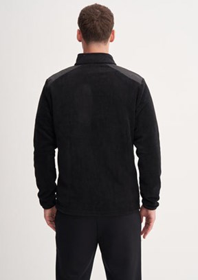 CAZADOR Caz 5365 Erkek Siyah Dik Yaka Sweatshirt