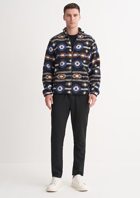 CAZADOR Caz 5392 Erkek Siyah Dik Yaka Sweatshirt