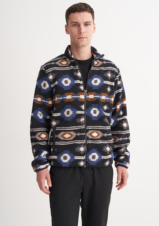 CAZADOR Caz 5392 Erkek Siyah Dik Yaka Sweatshirt