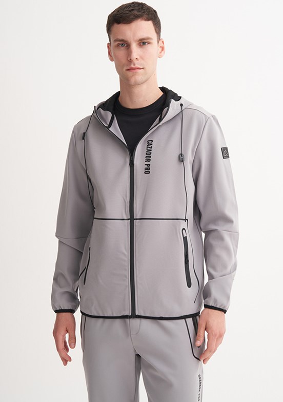 CAZADOR Caz 5397 Erkek Gri Kapüşonlu Sweatshirt
