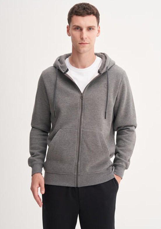 CAZADOR Caz 5617 Erkek Antrasit Kapüşonlu Sweatshirt
