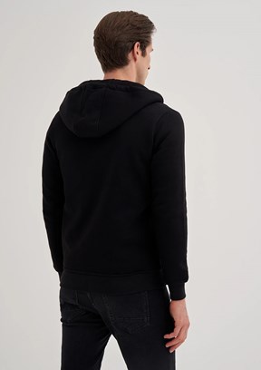 CAZADOR Siyah Erkek Kapüşonlu Sweatshirt