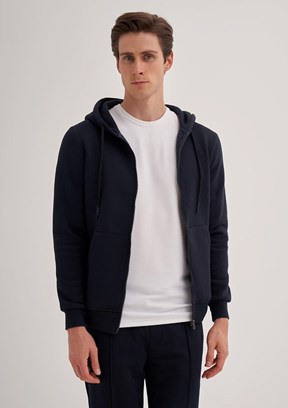 CAZADOR Lacivert Erkek Kapüşonlu Sweatshirt