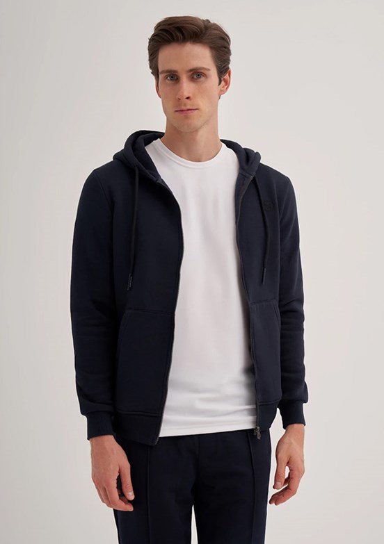 CAZADOR Lacivert Erkek Kapüşonlu Sweatshirt