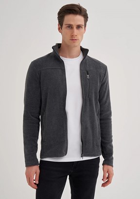 CAZADOR Caz 5633 Erkek Antrasit Dik Yaka Sweatshirt
