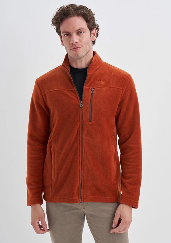 CAZADOR Caz 5633 Erkek Kahverengi Dik Yaka Sweatshirt