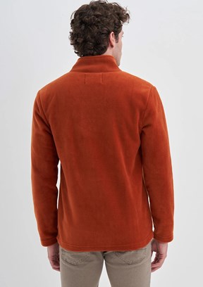 CAZADOR Caz 5633 Erkek Kahverengi Dik Yaka Sweatshirt