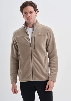 CAZADOR Caz 5633 Erkek Bej Dik Yaka Sweatshirt