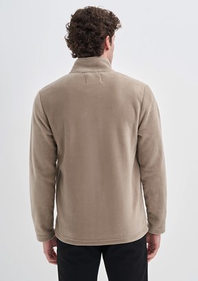CAZADOR Caz 5633 Erkek Bej Dik Yaka Sweatshirt
