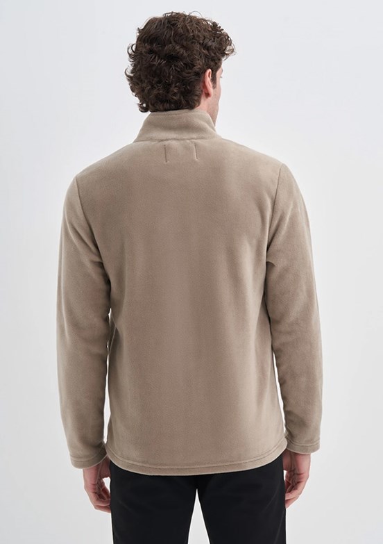 CAZADOR Caz 5633 Erkek Bej Dik Yaka Sweatshirt