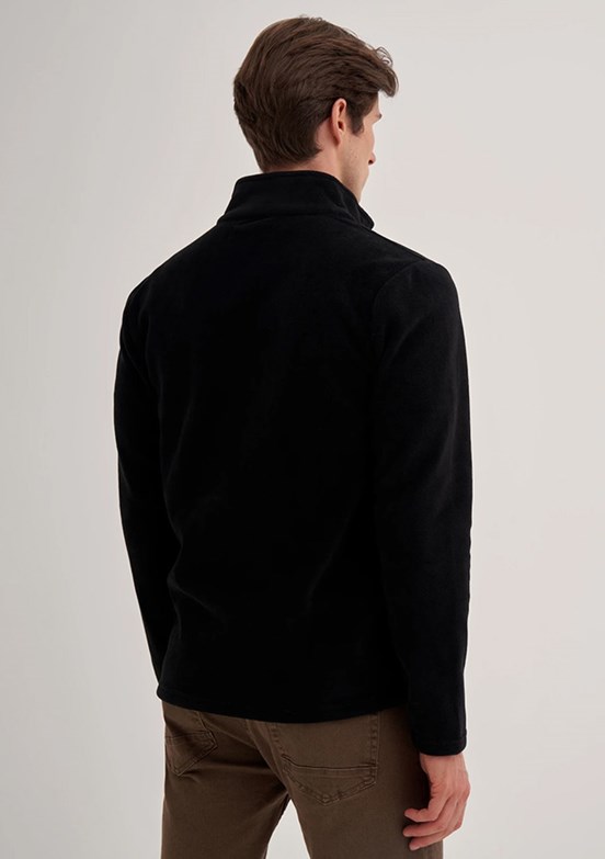 CAZADOR Caz 5633 Erkek Siyah Dik Yaka Sweatshirt