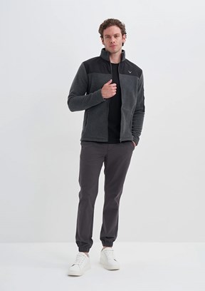CAZADOR Caz 5638 Erkek Antrasit Dik Yaka Sweatshirt