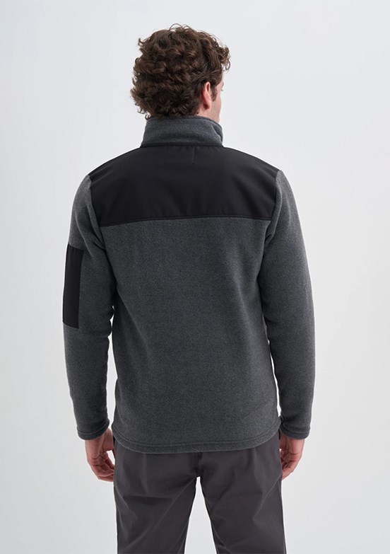 CAZADOR Caz 5638 Erkek Antrasit Dik Yaka Sweatshirt