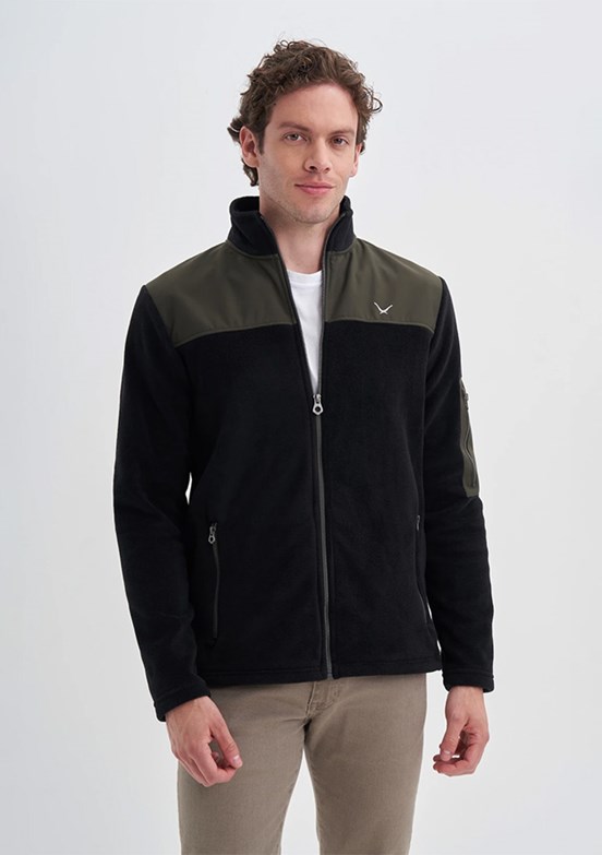 CAZADOR Siyah Erkek Dik Yaka Sweatshirt