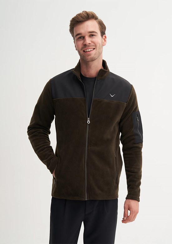 CAZADOR Yeşil Erkek Dik Yaka Sweatshirt