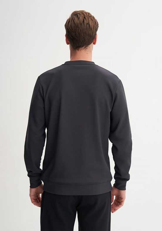 CAZADOR Caz 5152 Erkek Antrasit Bisiklet Yaka Sweatshirt