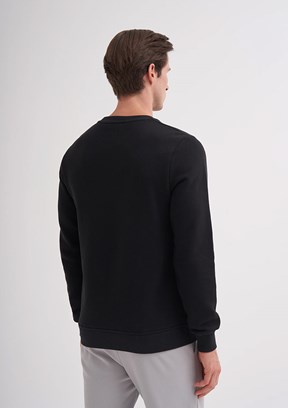 CAZADOR Siyah Erkek Bisiklet Yaka Sweatshirt