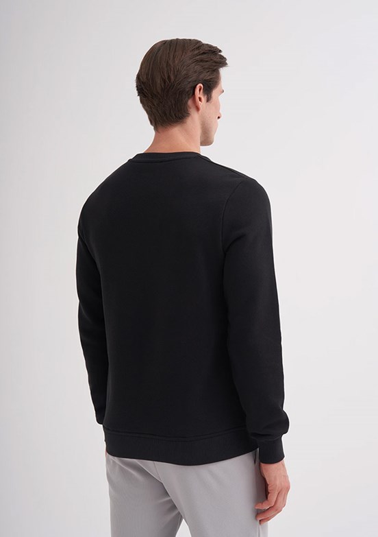 CAZADOR Siyah Erkek Bisiklet Yaka Sweatshirt