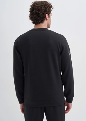 CAZADOR Caz 5238 Erkek Siyah Bisiklet Yaka Sweatshirt