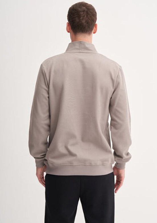 CAZADOR Caz 5307 Erkek Gri Dik Yaka Sweatshirt
