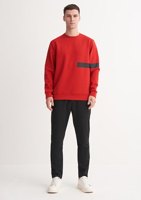 CAZADOR Caz 5326 Erkek Kirmizi Bisiklet Yaka Sweatshirt