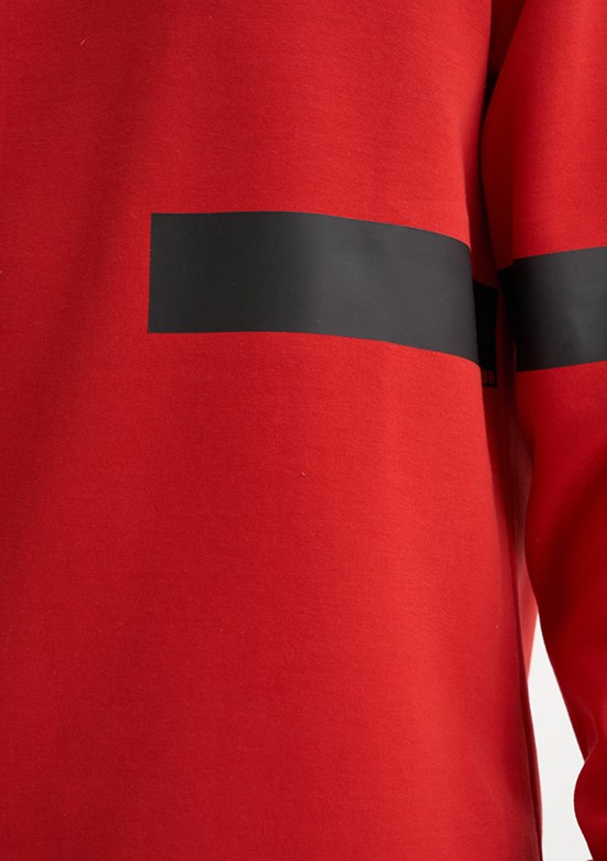 CAZADOR Caz 5326 Erkek Kirmizi Bisiklet Yaka Sweatshirt