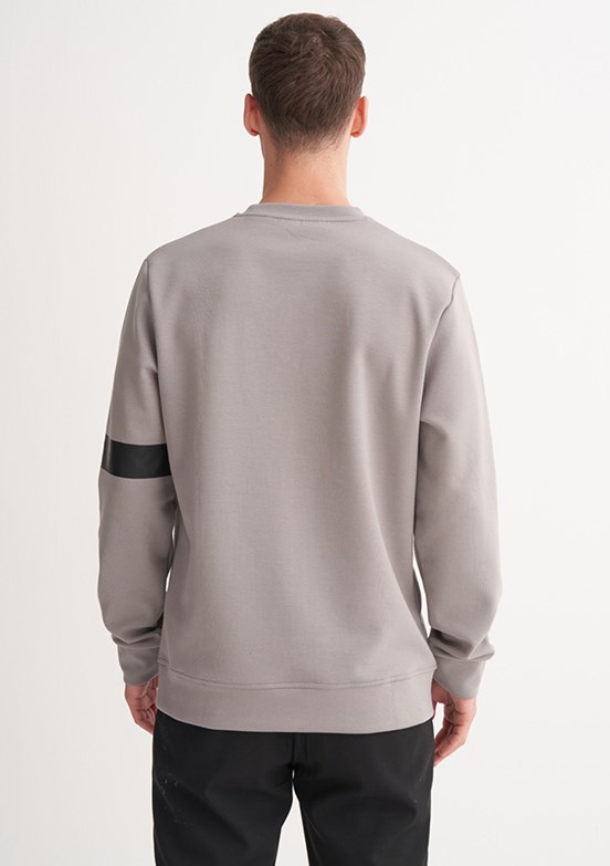 CAZADOR Caz 5326 Erkek Gri Bisiklet Yaka Sweatshirt