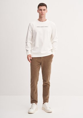 CAZADOR Caz 5327 Erkek Bej Bisiklet Yaka Sweatshirt