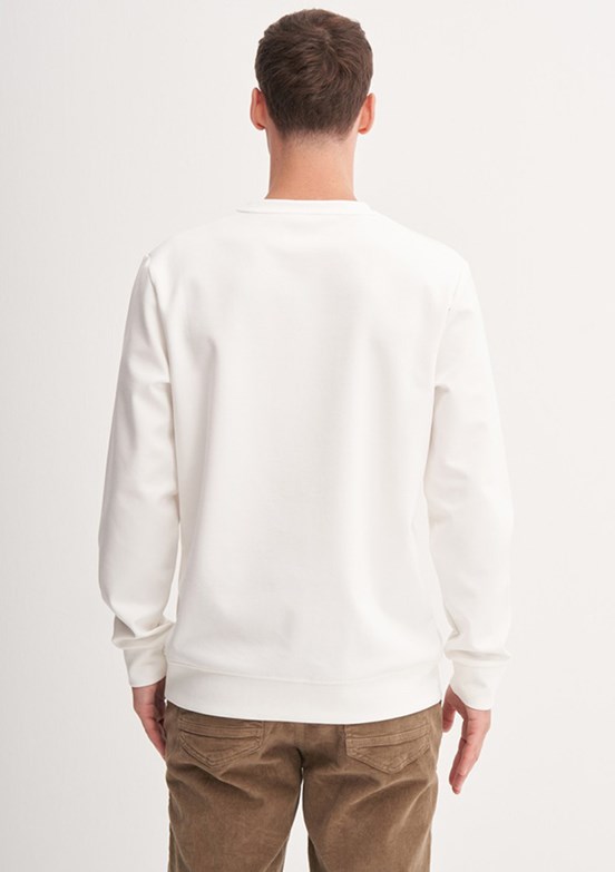 CAZADOR Caz 5327 Erkek Bej Bisiklet Yaka Sweatshirt