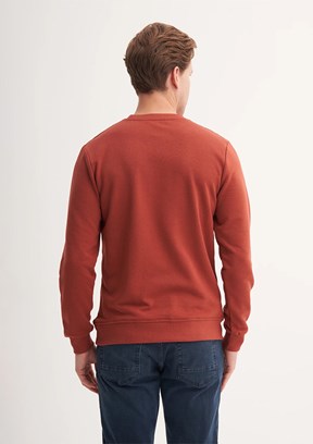 CAZADOR Turuncu Erkek Bisiklet Yaka Sweatshirt