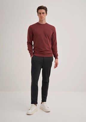 CAZADOR Caz 5610 Erkek Pembe Bisiklet Yaka Sweatshirt