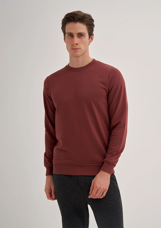 CAZADOR Caz 5610 Erkek Pembe Bisiklet Yaka Sweatshirt