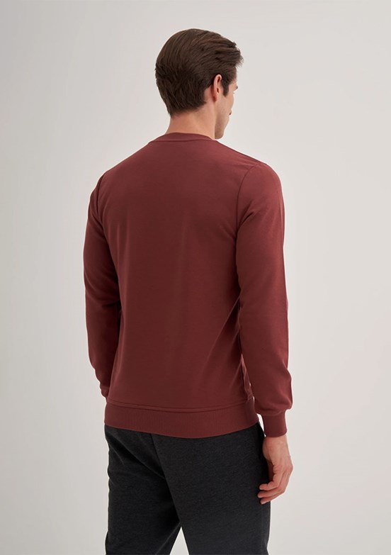 CAZADOR Caz 5610 Erkek Pembe Bisiklet Yaka Sweatshirt