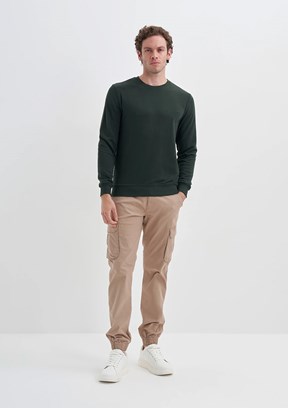CAZADOR Caz 5610 Erkek Çok Renkli Bisiklet Yaka Sweatshirt