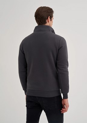 CAZADOR Antrasit Erkek Dik Yaka Sweatshirt