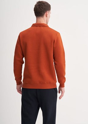 CAZADOR Caz 5618 Erkek Kahverengi Dik Yaka Sweatshirt