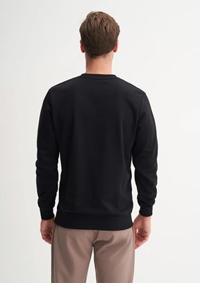 CAZADOR Caz 5618 Erkek Siyah Dik Yaka Sweatshirt