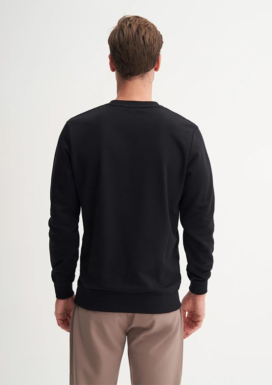 CAZADOR Caz 5618 Erkek Siyah Dik Yaka Sweatshirt